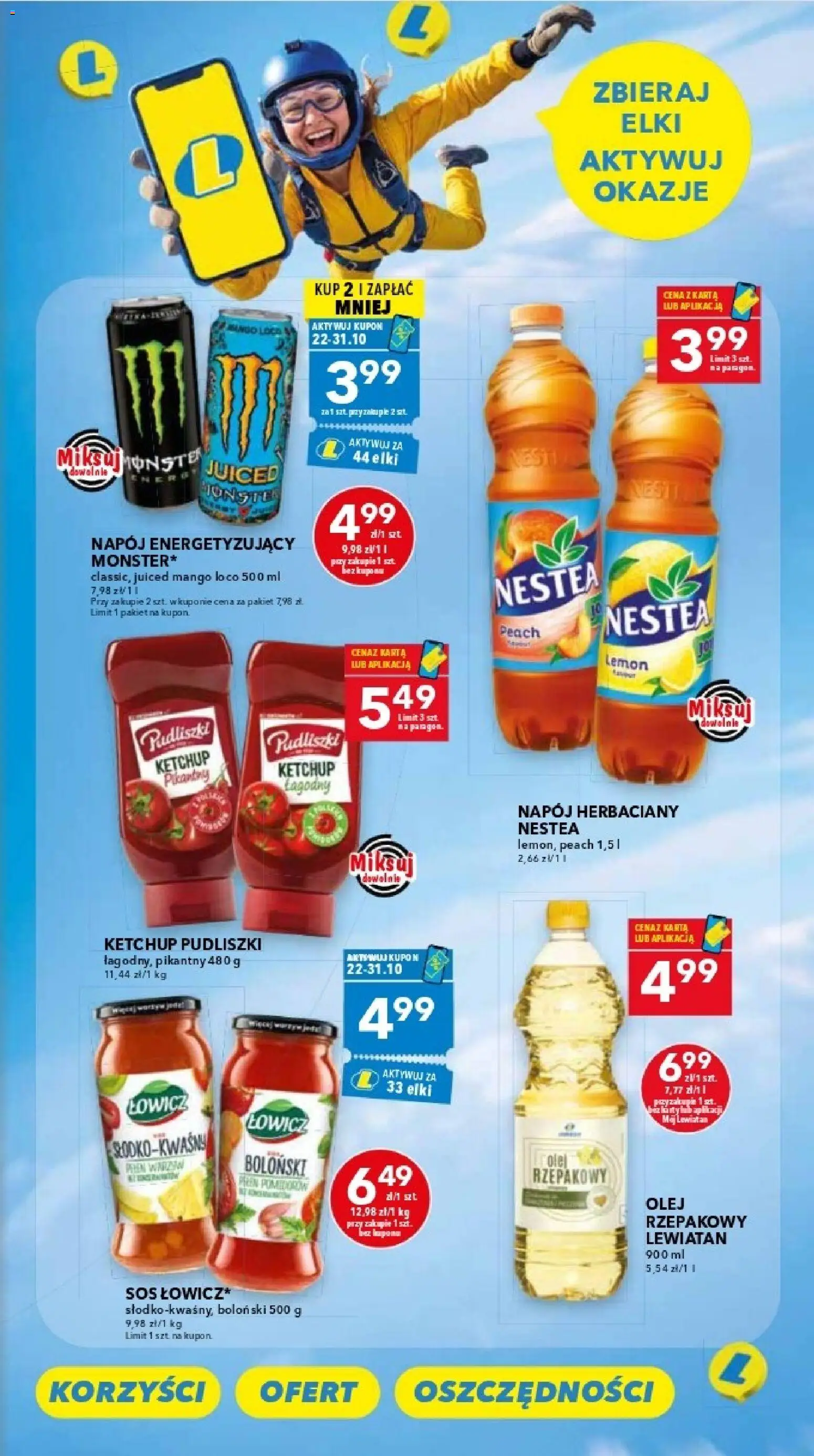 Pogląd gazetki "Lewiatan gazetka - Katowice" ze sklepu Lewiatan ważnej od 22.10.2026 - Mango, Olej, Sos, Karta, Ketchup, Ketchup pudliszki