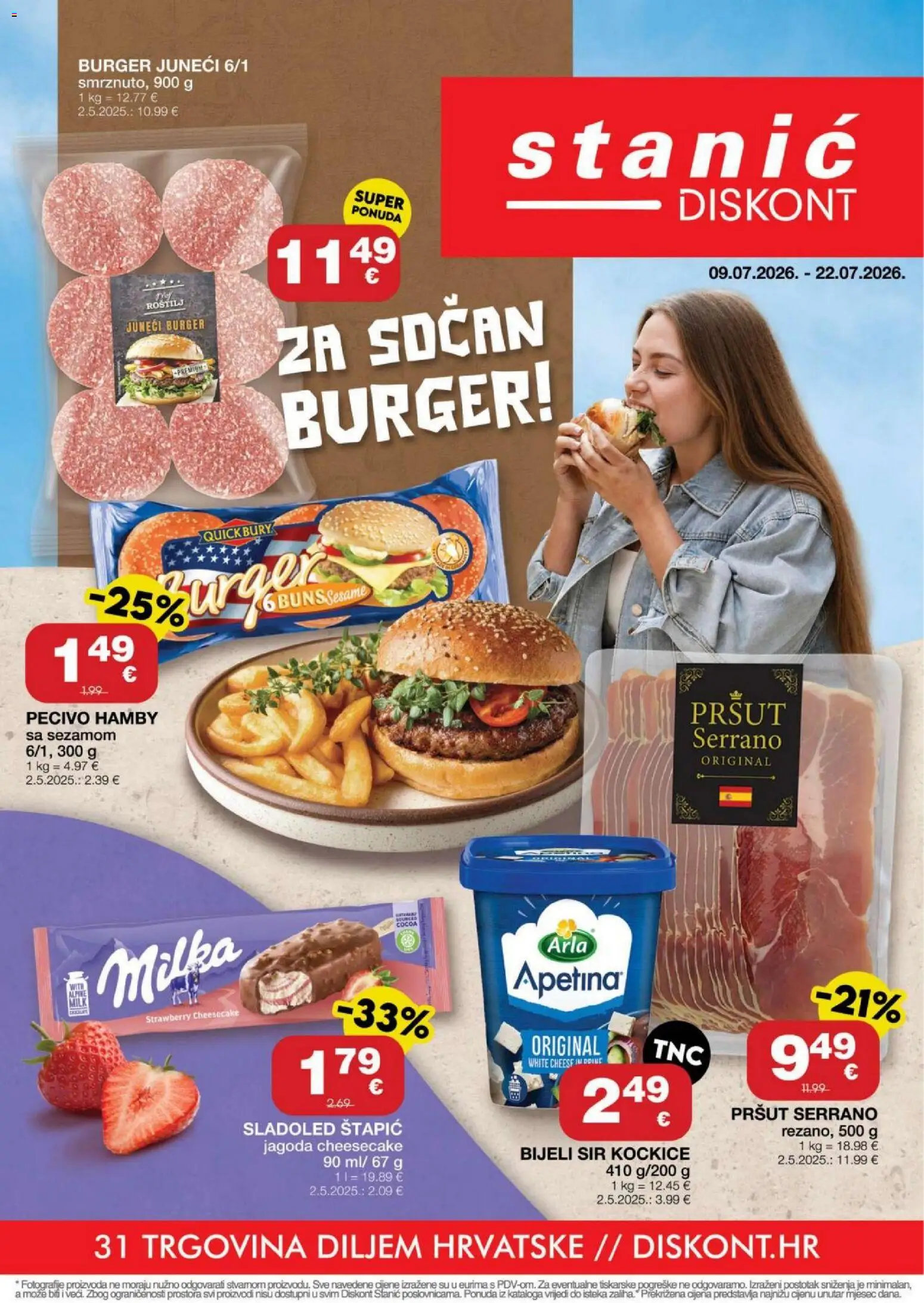 Pregled letka Stanić Diskont Katalog trgovine Stanić Diskont vrijedi od 09.07.2026