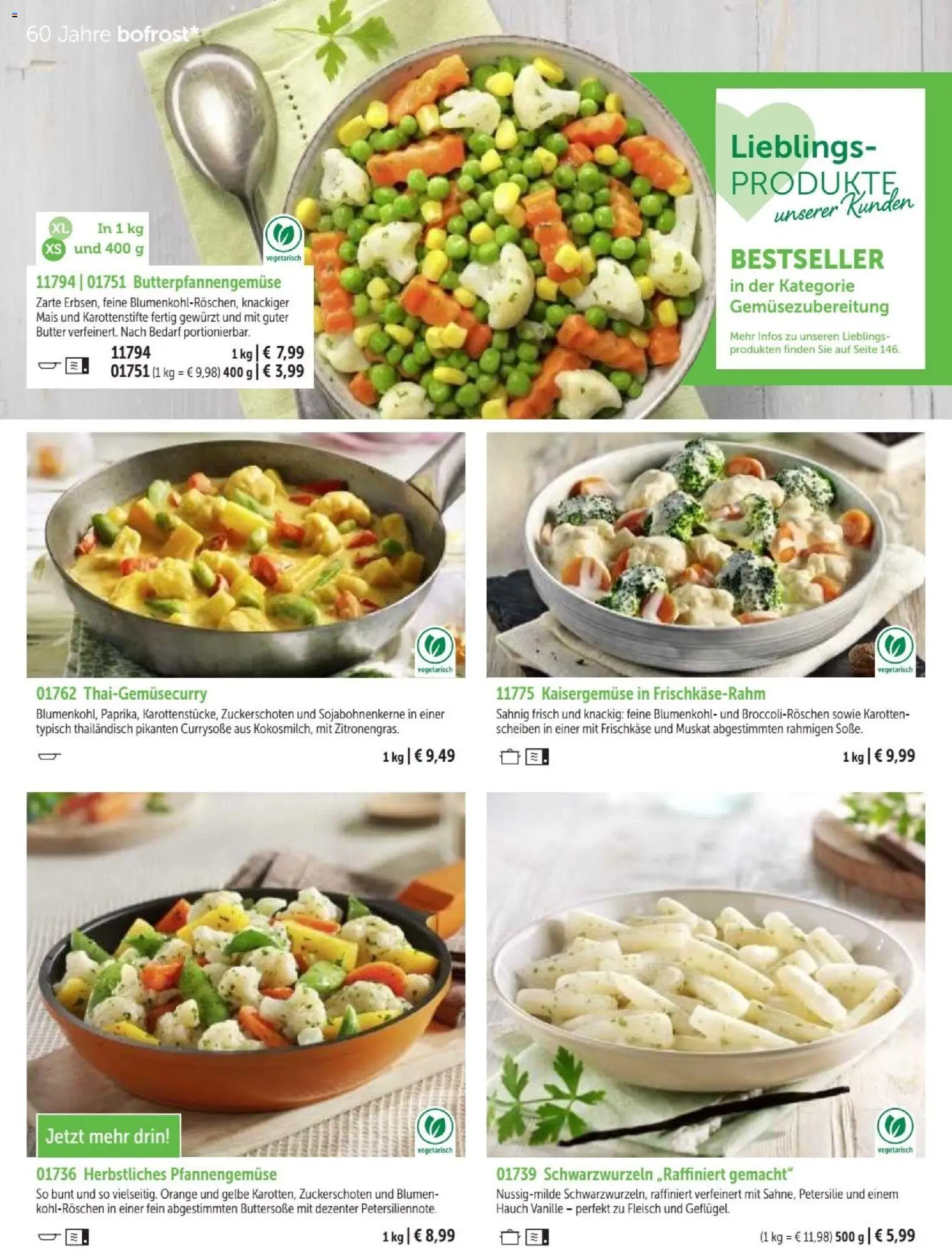 Vorschau von dem Prospekt des Geschäftes Bofrost, gültig ab dem 07.09.2026 - Butter, Blumenkohl, Petersilie, Fleisch, Mais, Zitronengras, Vanille, Frischkase