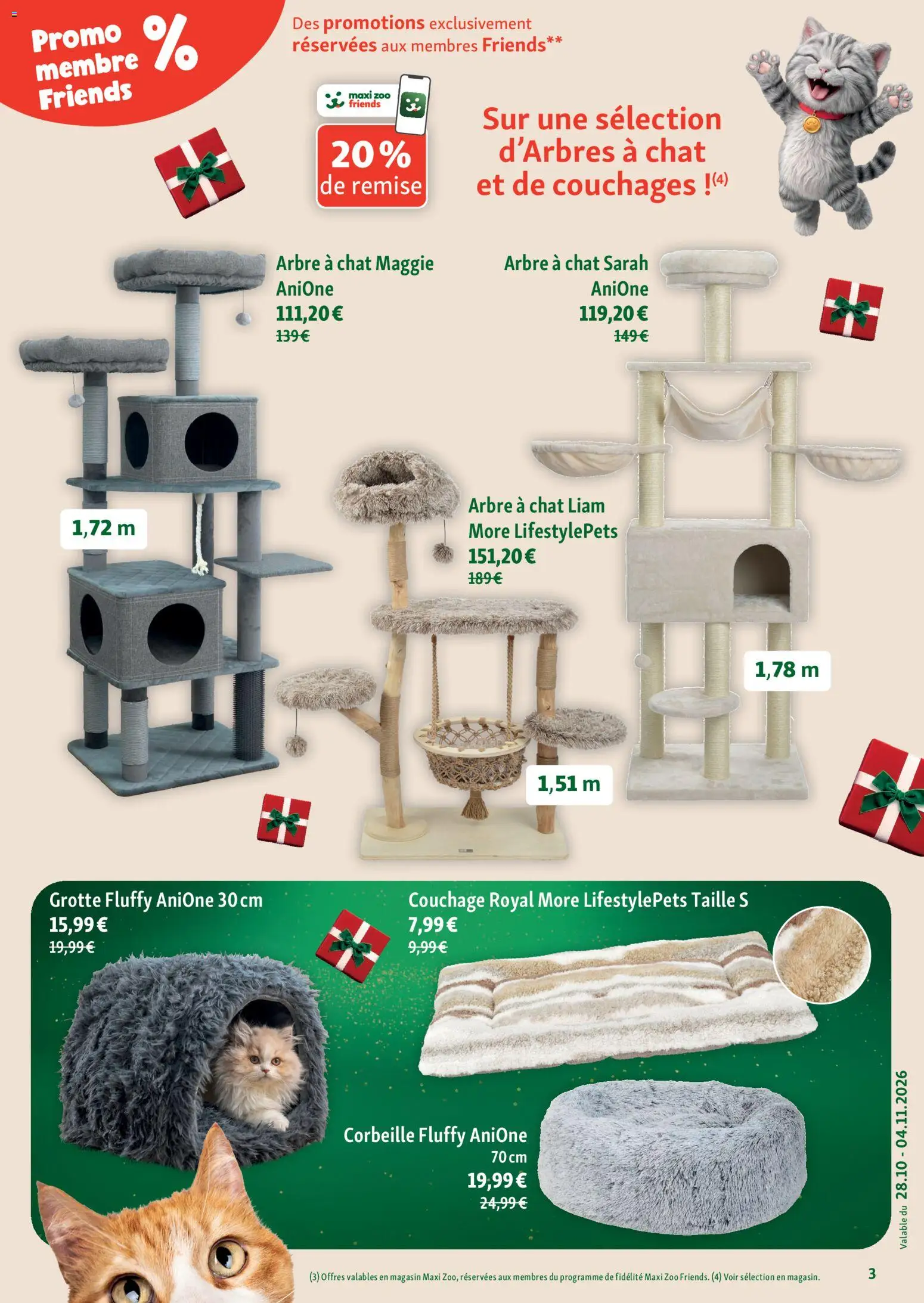 Prévisualisation de Maxi ZOO catalogue du magasin Maxi ZOO formulaire valide 28/10/2026 - Corbeille, Arbre à chat