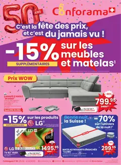 Vorschau des Merkblatts Conforama aktionen FR vom Shop Conforama gültig von 26.08.2026 bis 08.09.2026