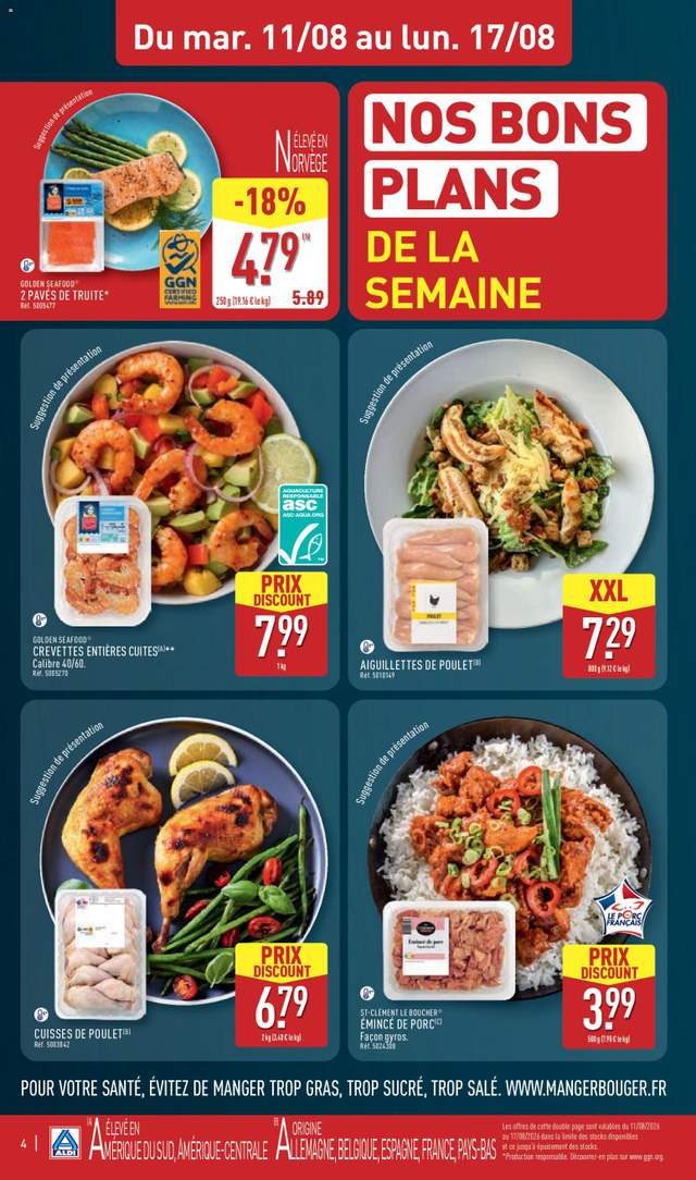 Nouveau catalogue Aldi à partir du 11/08