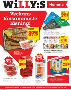 Förhandsgranska reklamblad Willys erbjudanden Hemma från butik Willys gäller från 22/06/2026