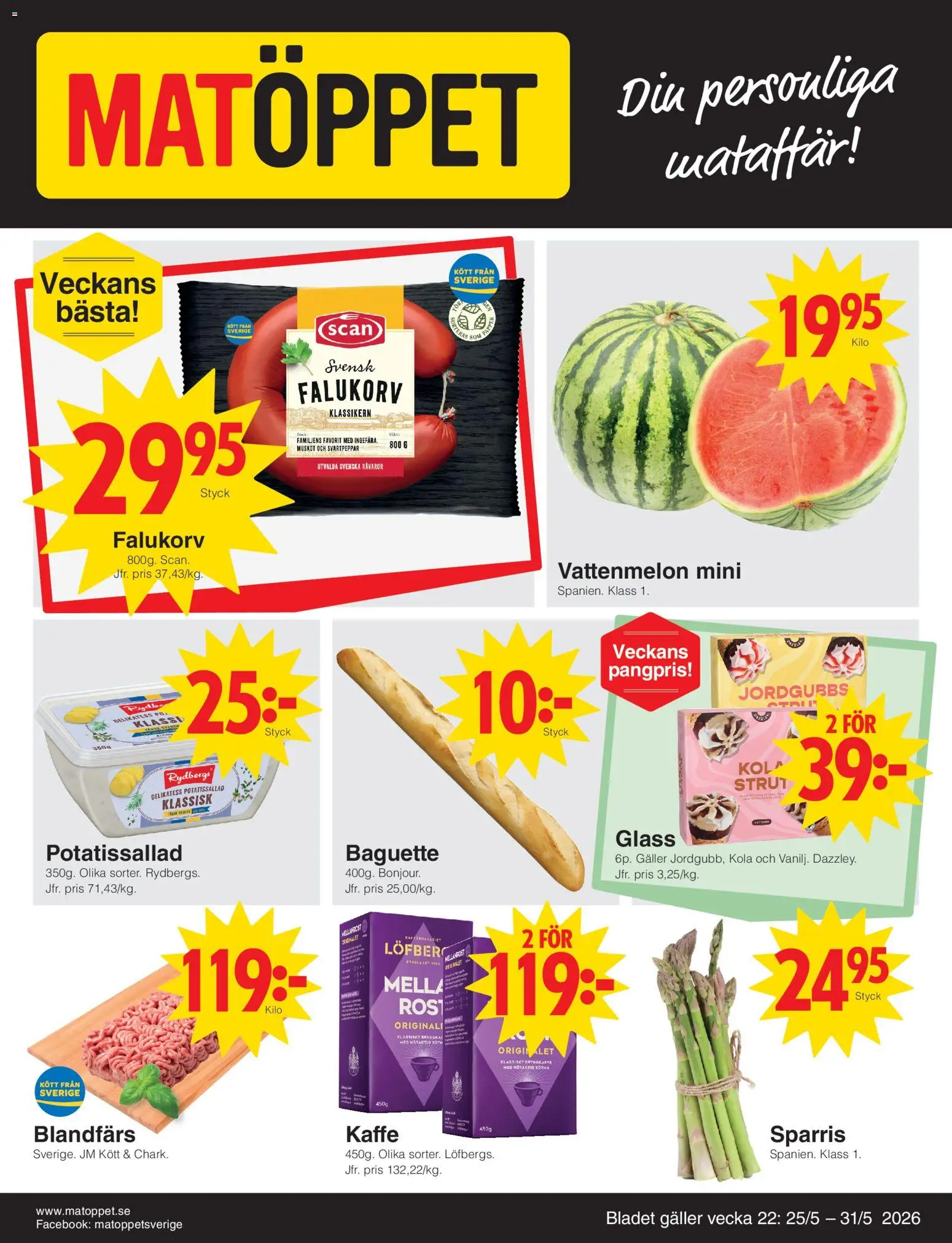 Förhandsgranska reklamblad Matöppet erbjudanden från butik Matöppet gäller från 25/05/2026