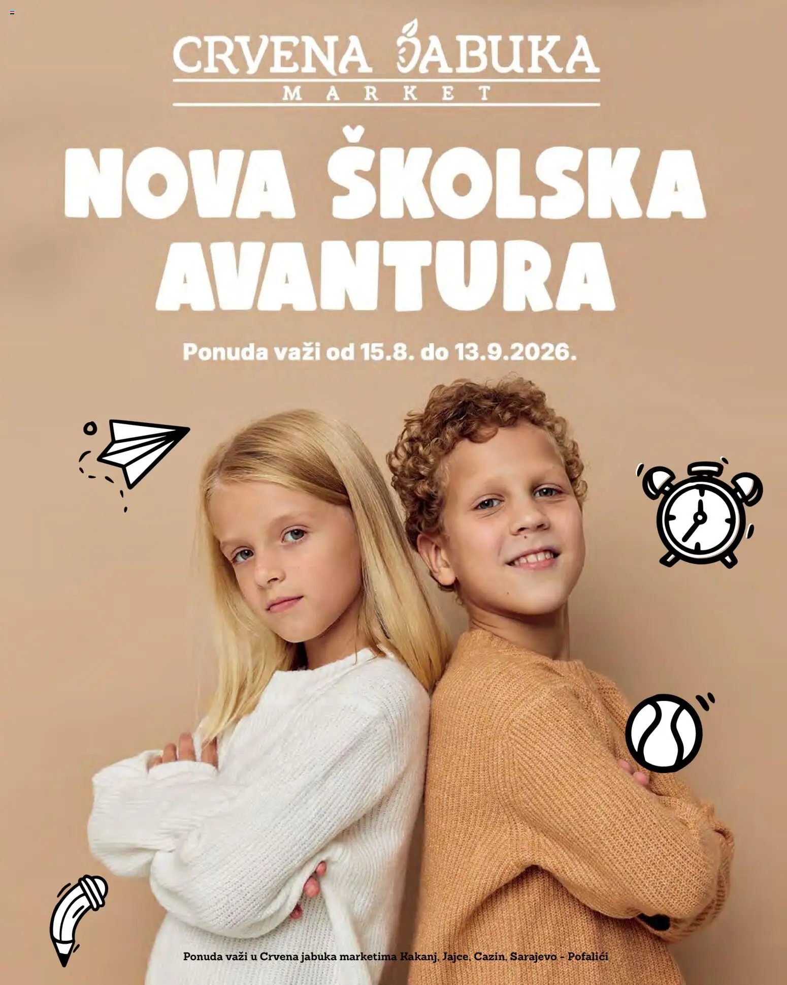 Pregled letka Crvena jabuka Školski katalog trgovine Crvena jabuka vrijedi od 15.08.2026