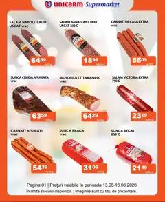 Previzualizarea de cataloage: Unicarm Unicarm Catalog Carne valabil de la 13.08.2026