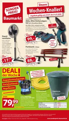 Vorschau von dem Prospekt des Geschäftes Sonderpreis Baumarkt, gültig ab dem 25.07.2026