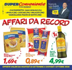 Anteprima dell'opuscolo SuperConveniente volantino Caltanissetta, San Cataldo, Avola, Lascari, Milazzo, Barcellona dal negozio SuperConveniente valido da 22/09/2026