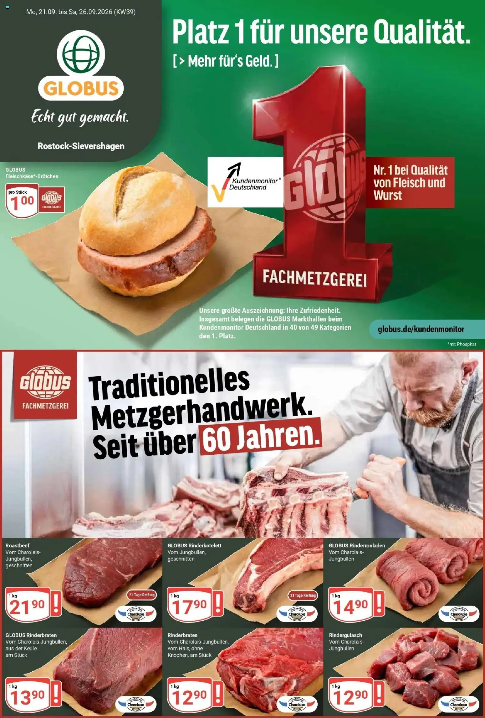 Vorschau von dem Prospekt des Geschäftes Globus, gültig ab dem 21.09.2026