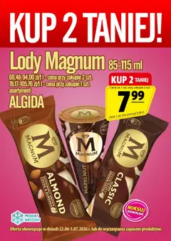 Pogląd gazetki "Prim Market promocja - Lody Magnum" ze sklepu Prim Market ważnej od 22.06.2026