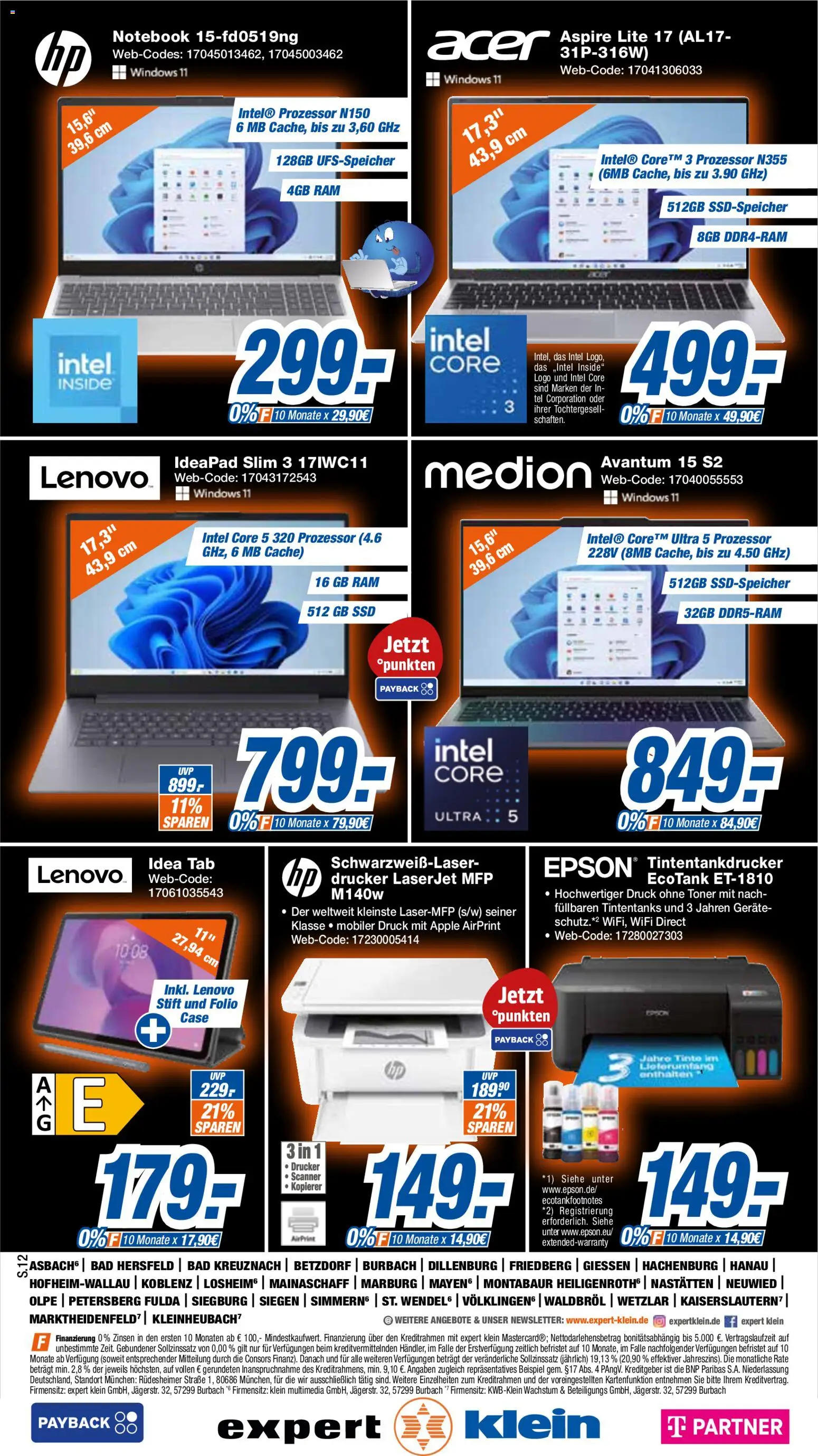 Vorschau von dem Prospekt des Geschäftes Expert, gültig ab dem 02.11.2026 - Apple, Lenovo, Bad, Notebook, Drucker, Toner
