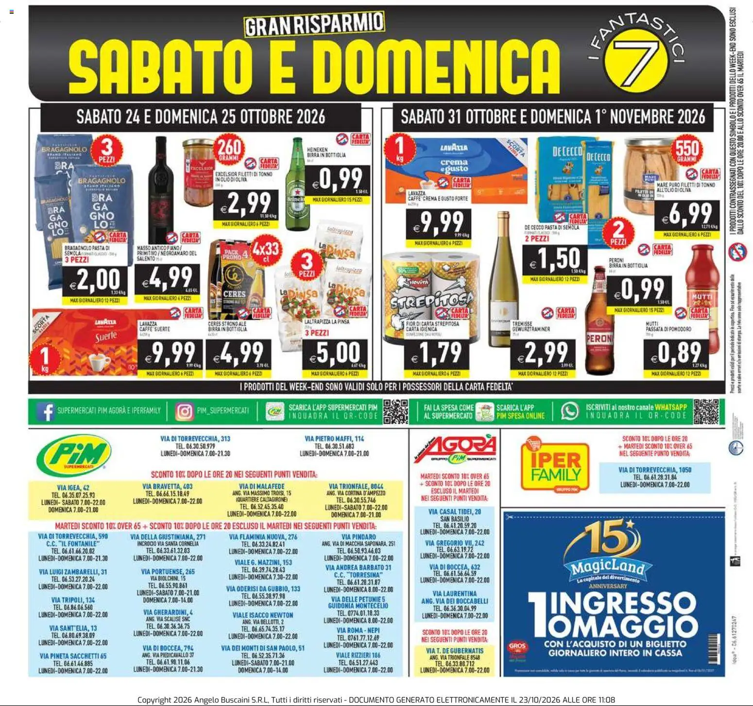 Anteprima dell'opuscolo PIM Supermercati volantino dal negozio PIM Supermercati valido da 23/10/2026