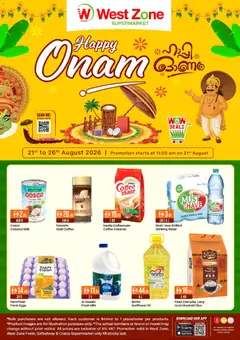 Preview of the catalogue Westzone Supermarket offers of store Westzone Supermarket valid from 21 Aug, 2026