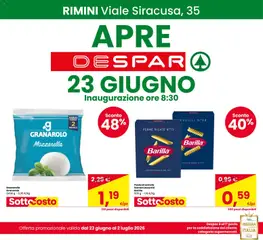 Anteprima dell'opuscolo Despar volantino Apertura Rimini dal negozio Despar valido da 23/06/2026