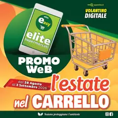 Anteprima dell'opuscolo Elite Supermercati volantino Promo Web dal negozio Elite Supermercati valido da 28/08/2026