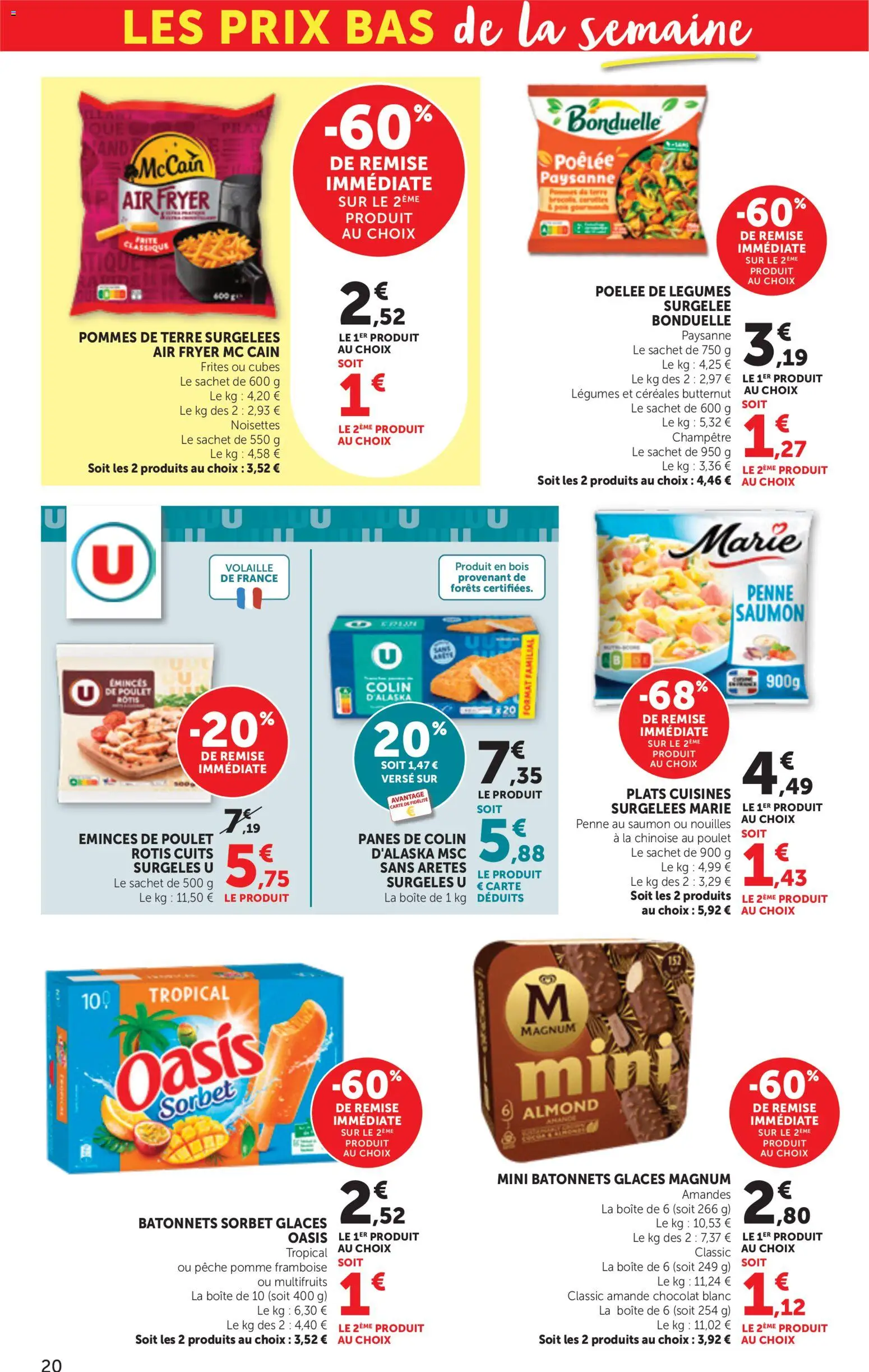 Prévisualisation de bi1 Catalogue la beaute à prix bas du magasin bi1 formulaire valide 01/09/2026 - Chocolat, Pomme, Glaces, Framboise, Nouilles, Frites, Pommes, Plats cuisinés