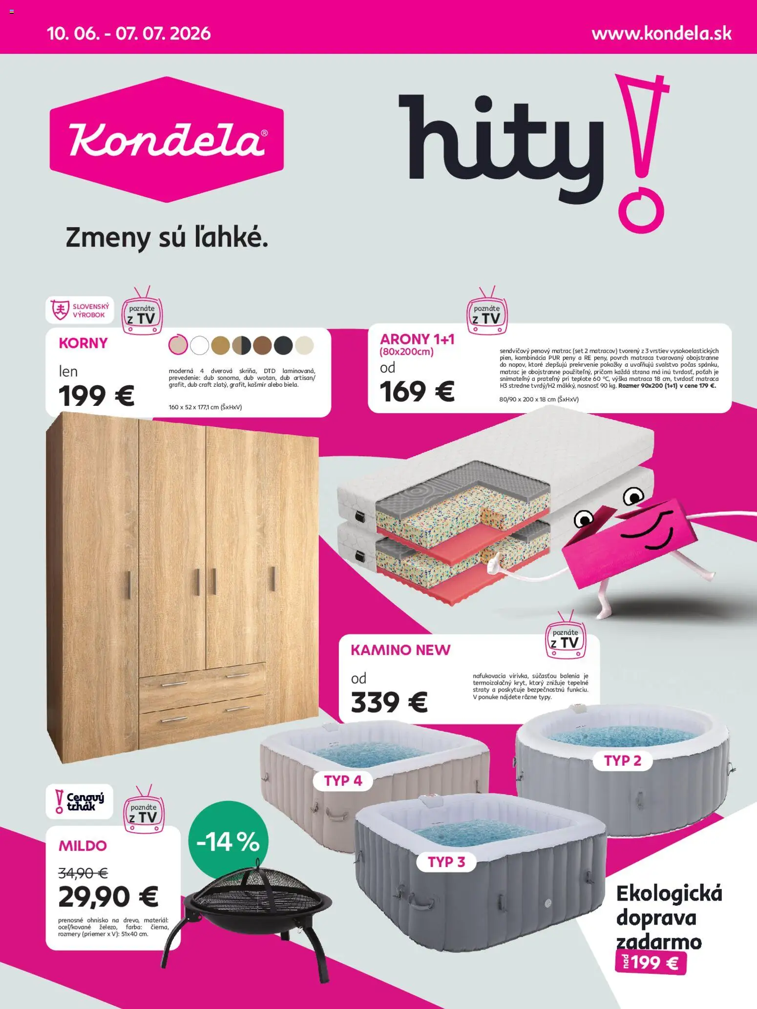 Náhľad Kondela letáku platného od 10.06.2026 - Tv, Matrac