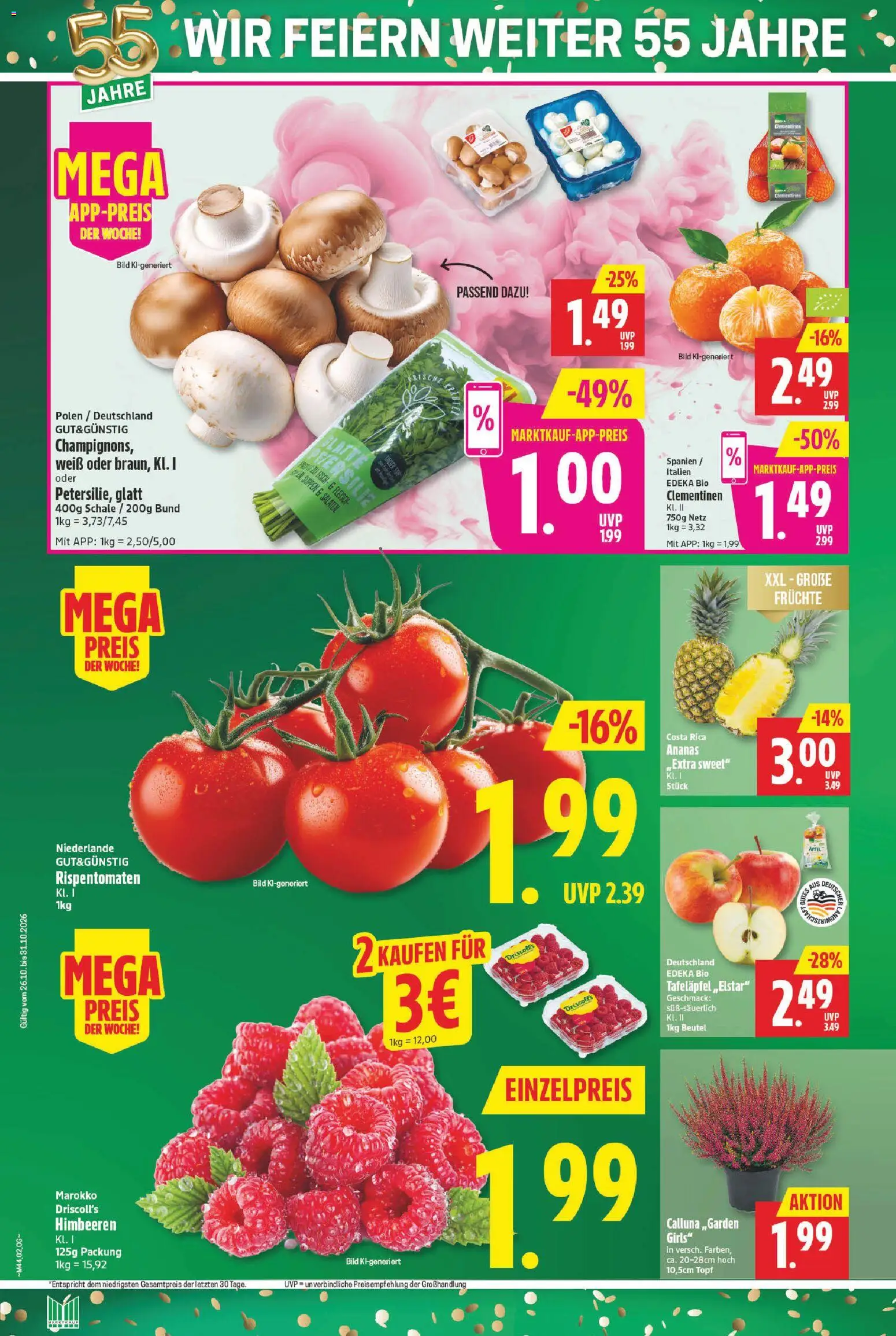 Vorschau von dem Prospekt des Geschäftes Marktkauf, gültig ab dem 26.10.2026 - Äpfel, Fisch, Himbeeren, Ananas