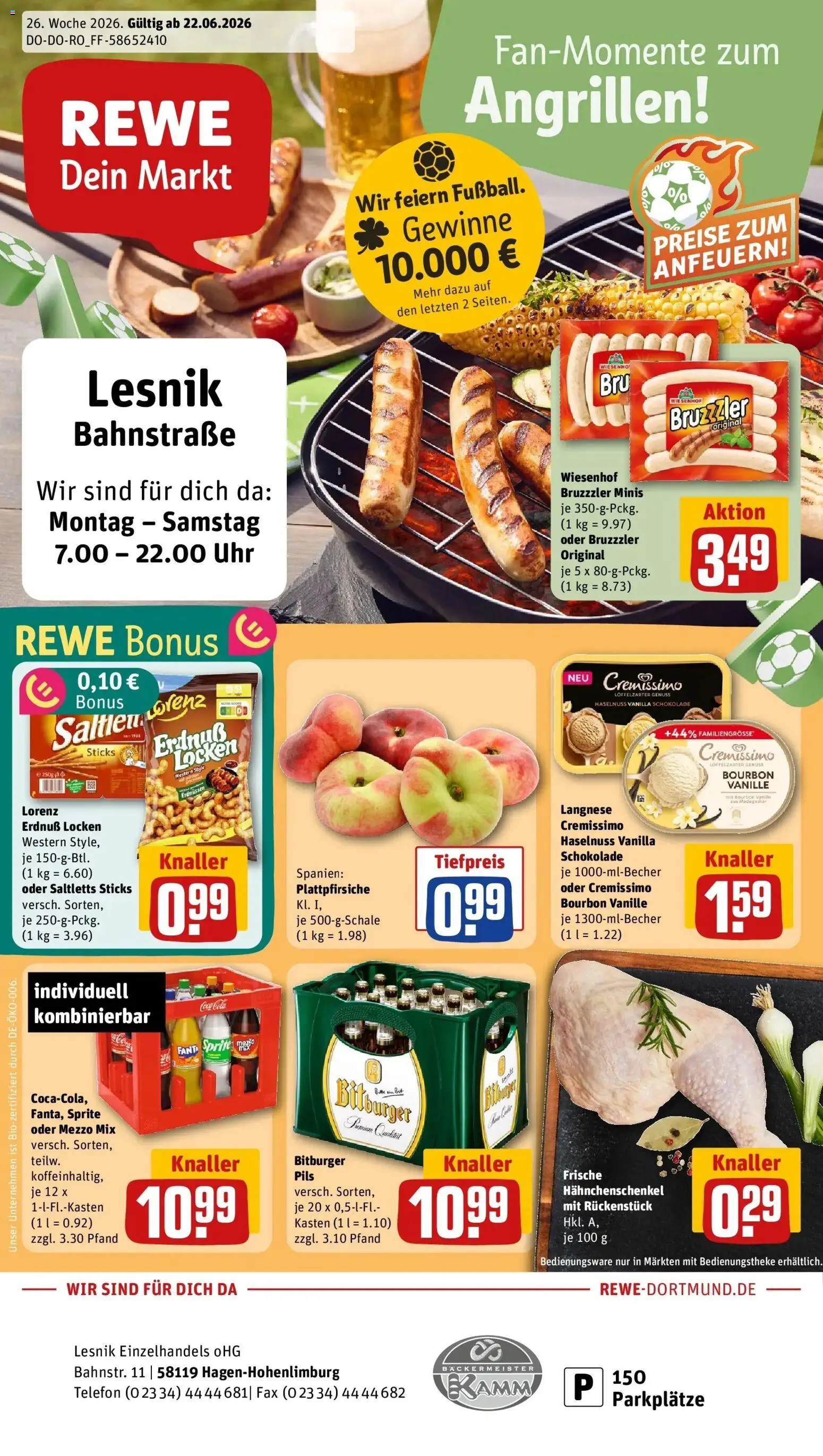 Vorschau von dem Prospekt des Geschäftes Rewe, gültig ab dem 21.06.2026