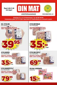 Förhandsgranska reklamblad Din Mat erbjudanden från butik Din Mat gäller från 25/05/2026