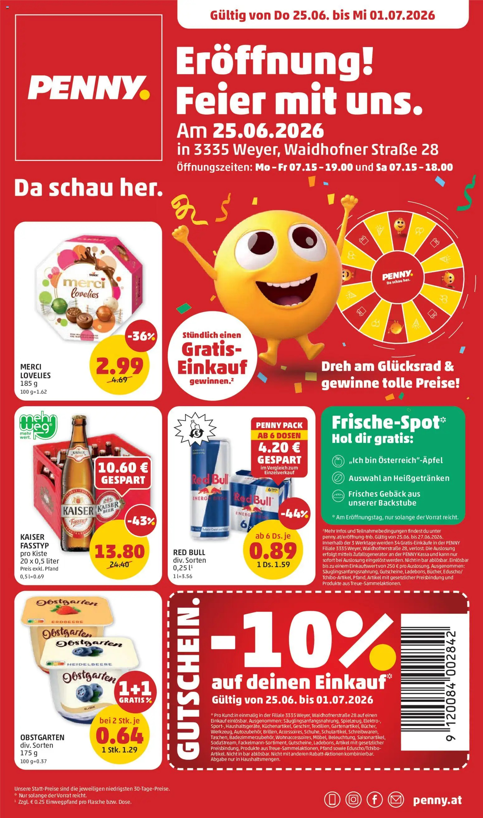 Vorschau der Angebote: Penny Markt Penny Markt Eröffnung in 3335 Weyer gültig ab 25.06.2026