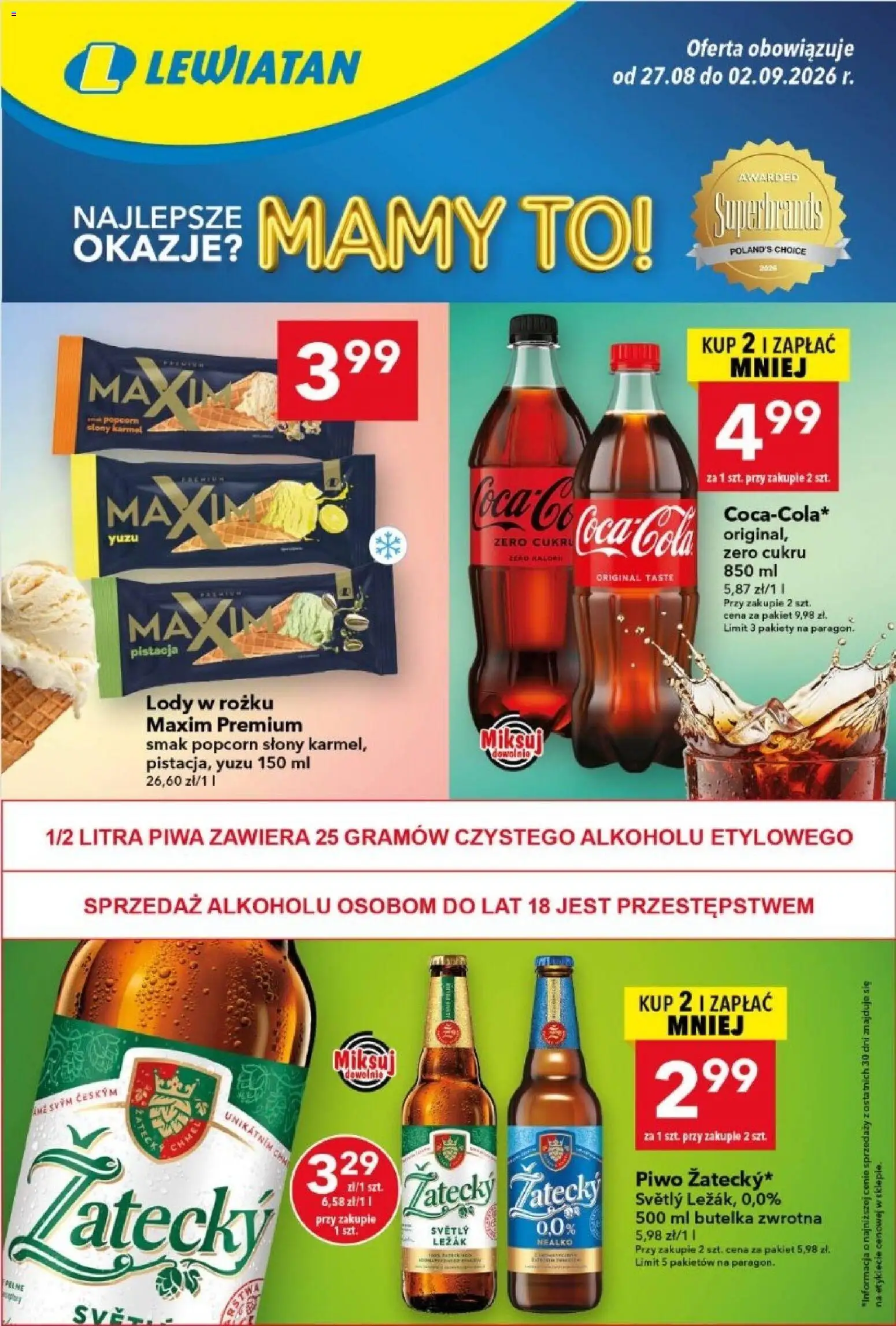 Pogląd gazetki "Lewiatan gazetka" ze sklepu Lewiatan ważnej od 27.08.2026