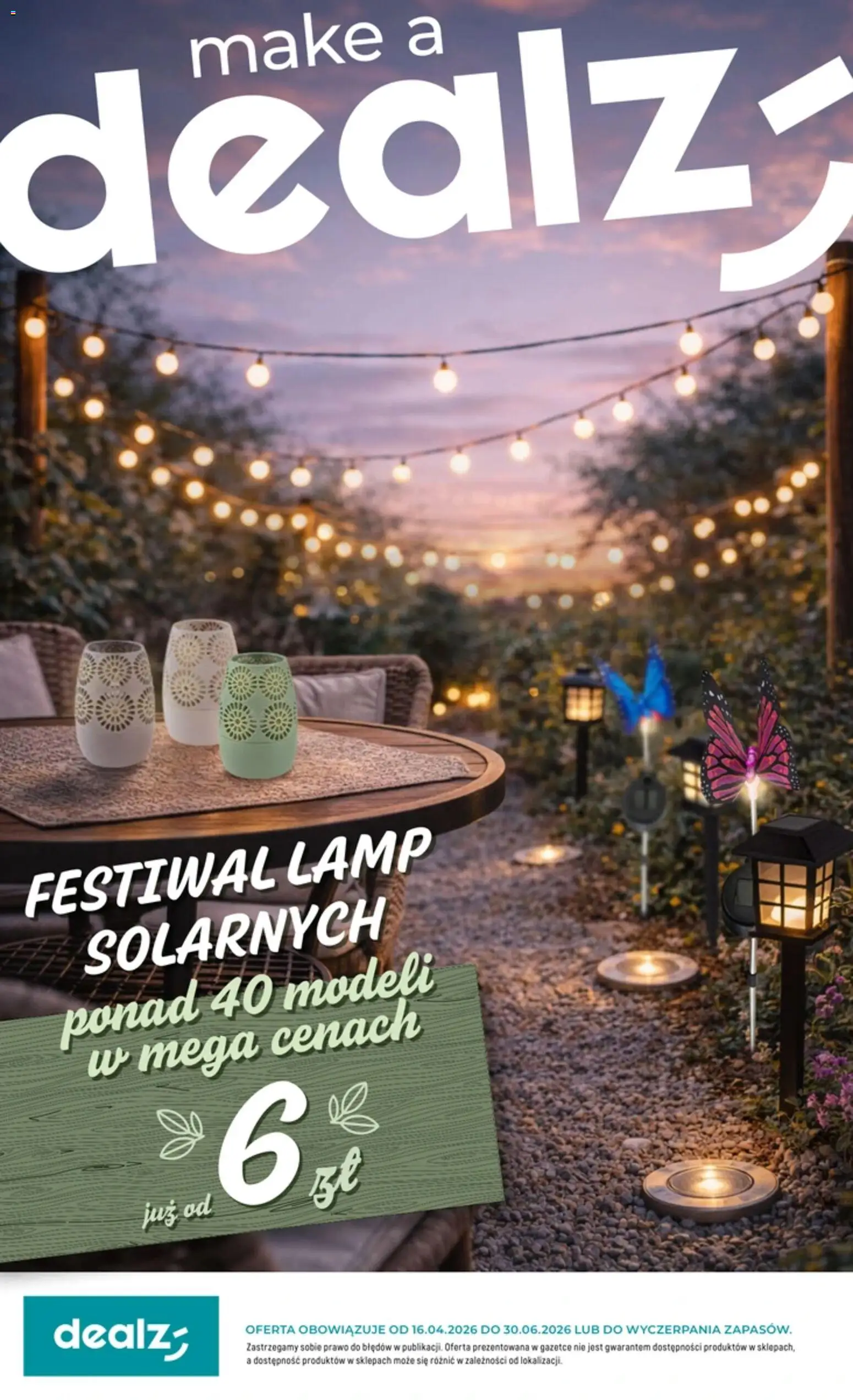 Pogląd gazetki "Dealz gazetka - Festiwal lamp solarnych" ze sklepu Dealz ważnej od 16.04.2026