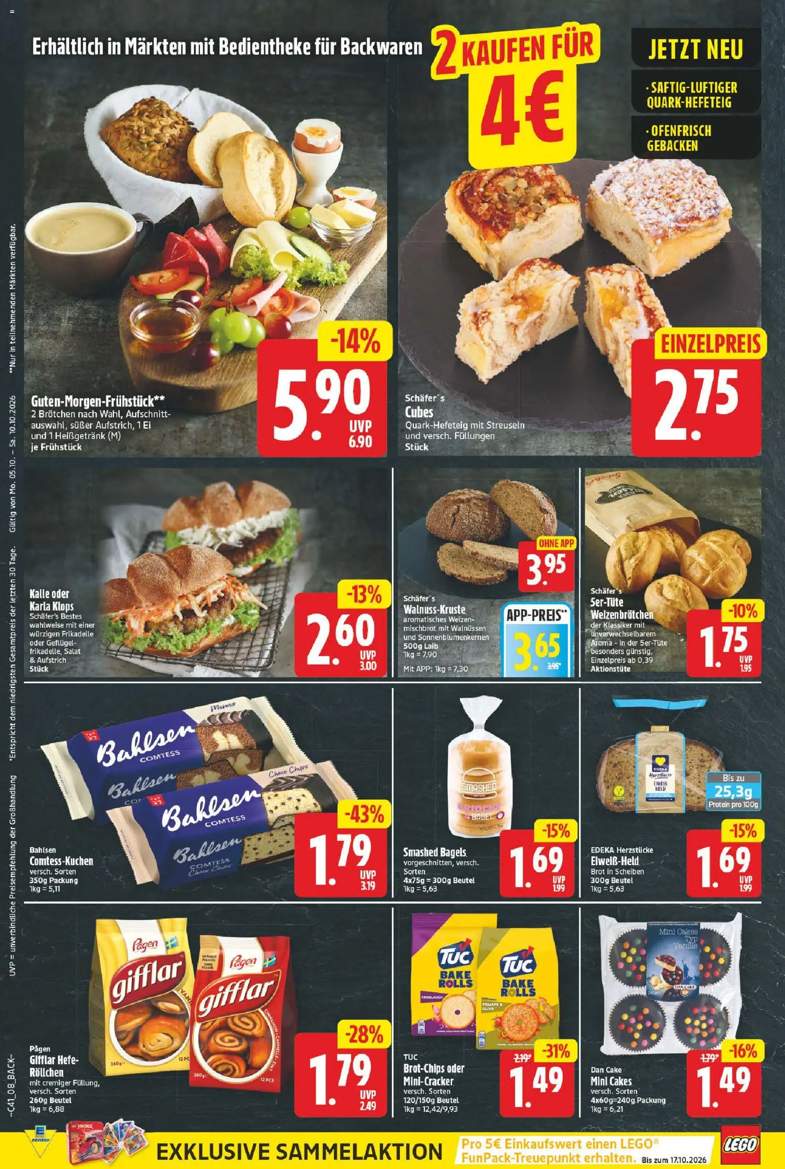 Vorschau von dem Prospekt des Geschäftes E center, gültig ab dem 05.10.2026 - Chips, Salat, Brot, Knoblauch, Vanille