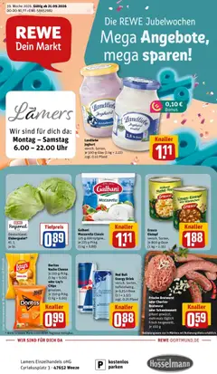 Vorschau von dem Prospekt des Geschäftes Rewe, gültig ab dem 21.09.2026