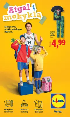 LIDL parduotuvės leidinio LIDL leidinys - Atgal į mokyklą galiojančio nuo 2026.07.20 peržiūra
