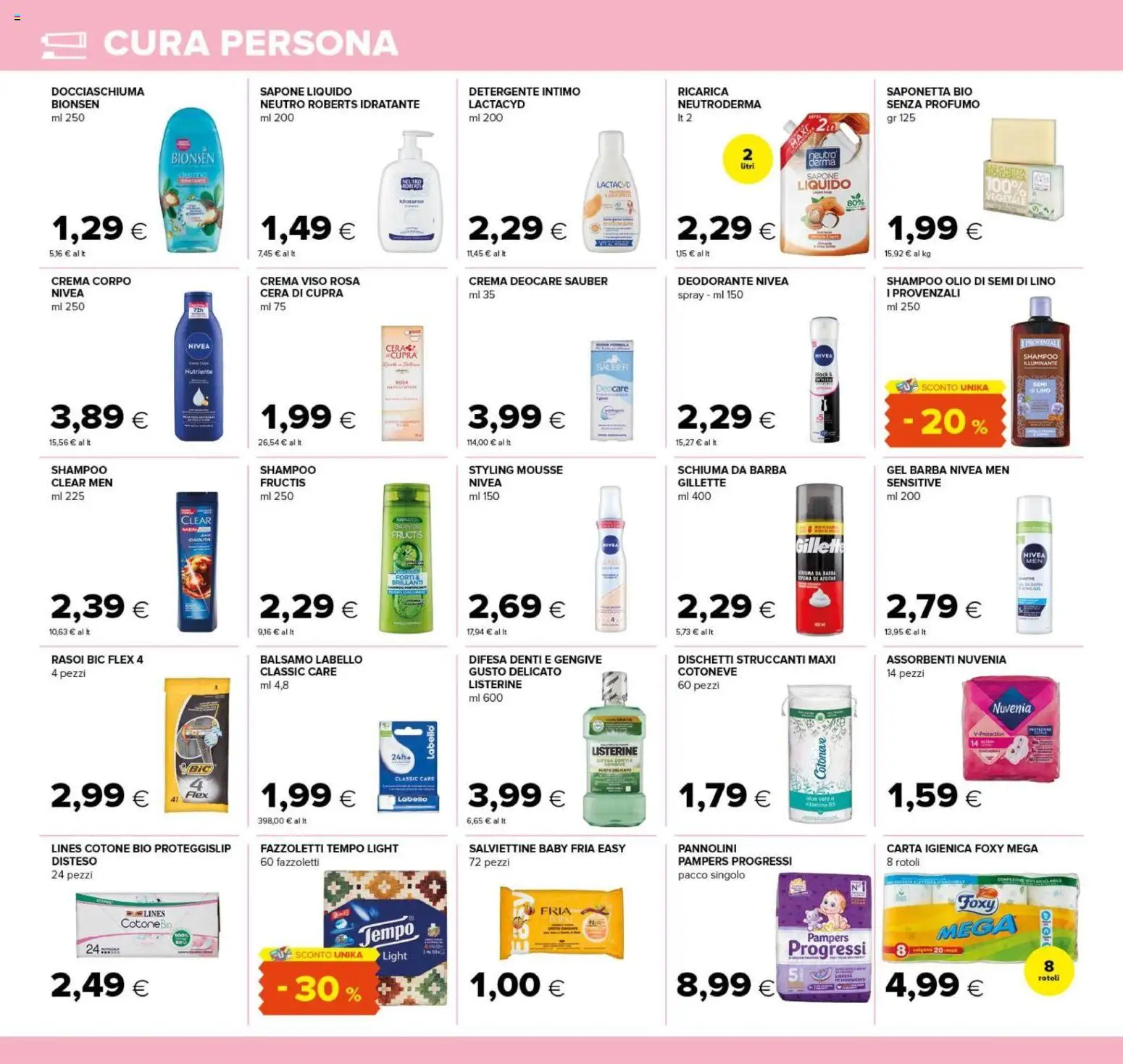 Anteprima dell'opuscolo Tigre volantino Tutto Nuovo Roma dal negozio Tigre valido da 22/10/2026 - Crema, Profumo, Carta igienica, Deodorante, Intimo, Sapone, Olio di semi, Listerine