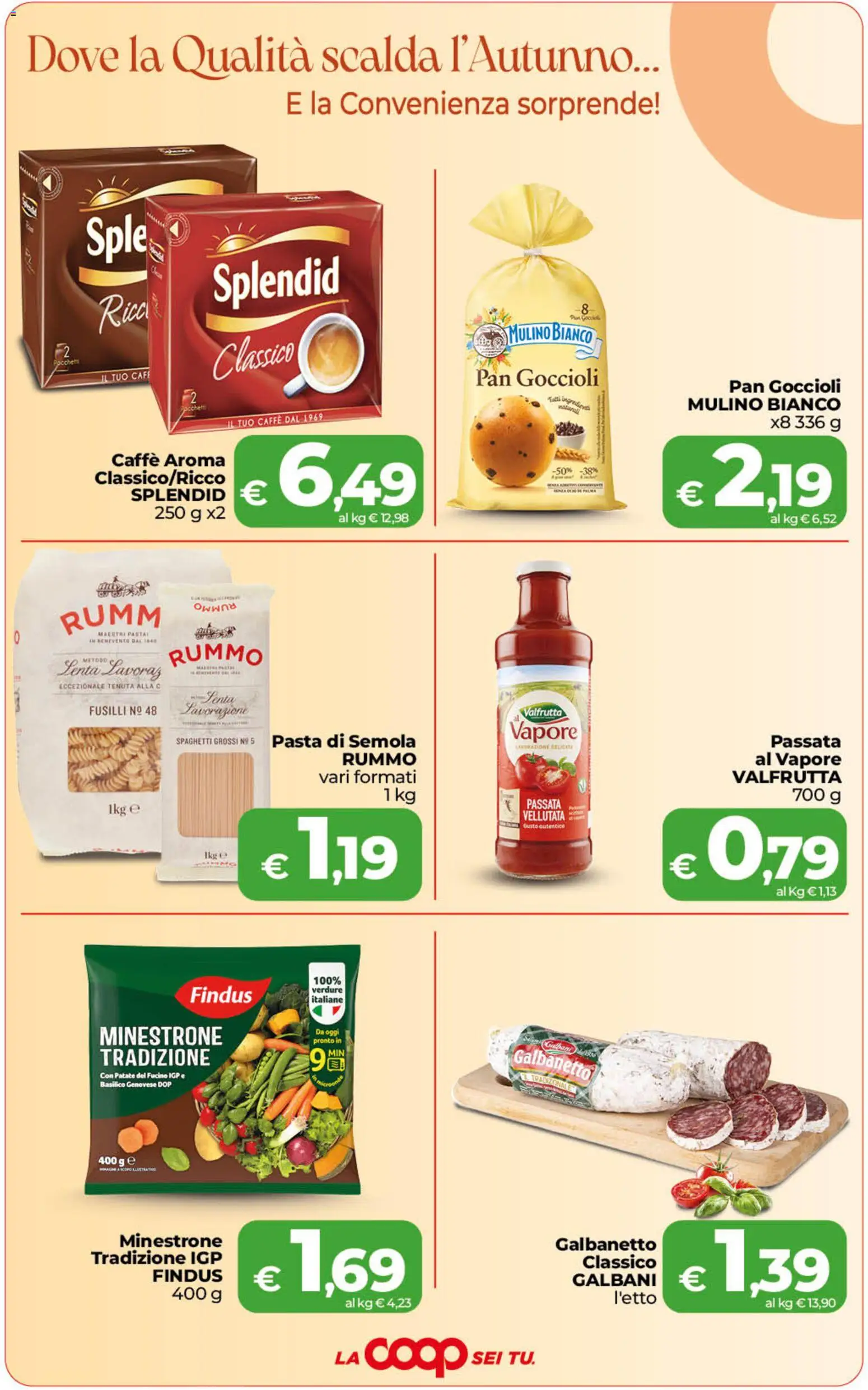 Anteprima dell'opuscolo COOP volantino inCoop Sicilia dal negozio COOP valido da 23/10/2026 - Pasta, Caffè, Basilico, Verdure, Patate, Fusilli, Semola, Rummo