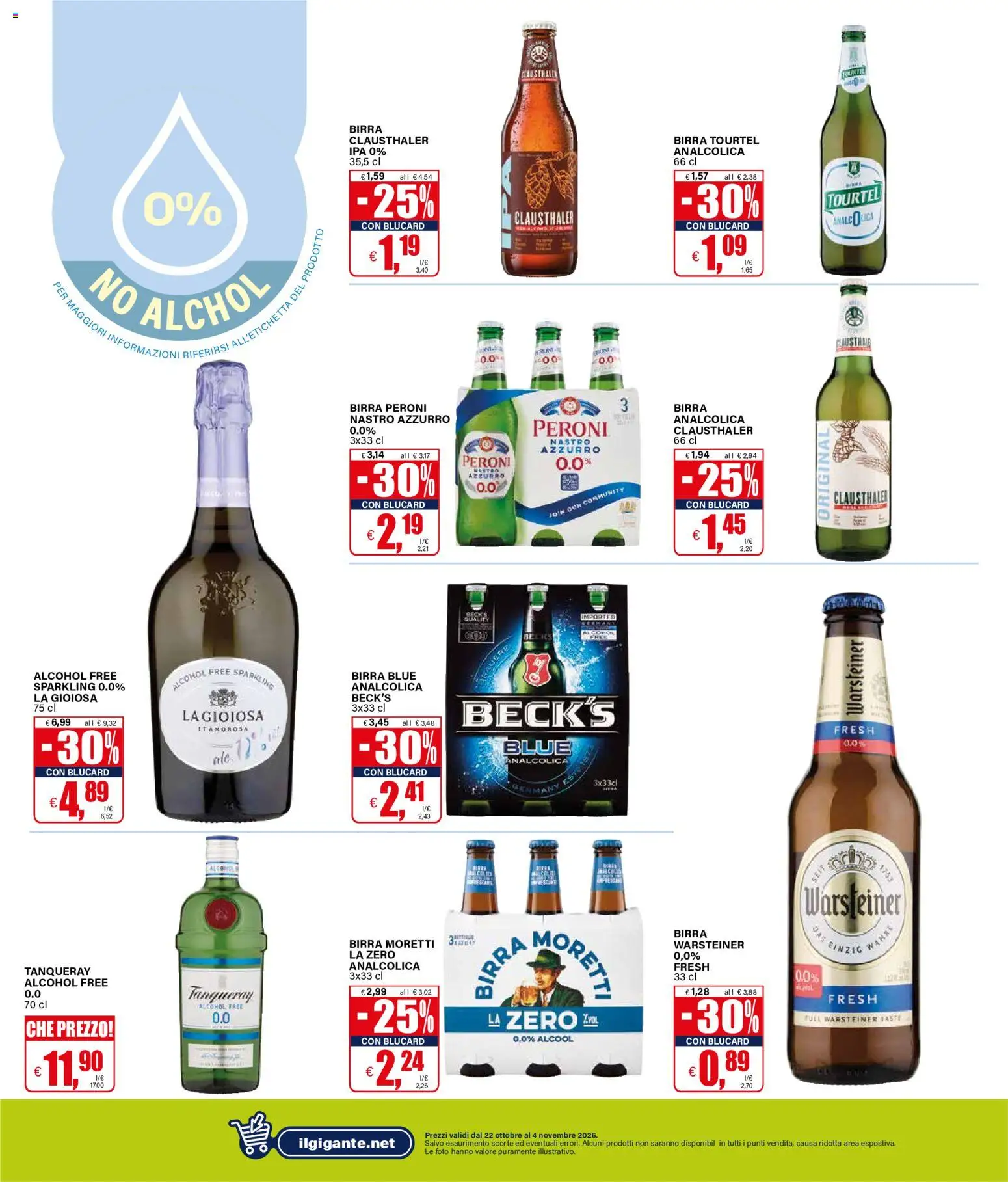Anteprima dell'opuscolo Il Gigante volantino Diamo colore a nostro benessere dal negozio Il Gigante valido da 22/10/2026 - Birra, Birra Moretti, Birra Peroni