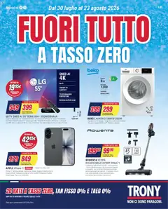 Anteprima dell'opuscolo Trony volantino dal negozio Trony valido da 30/07/2026