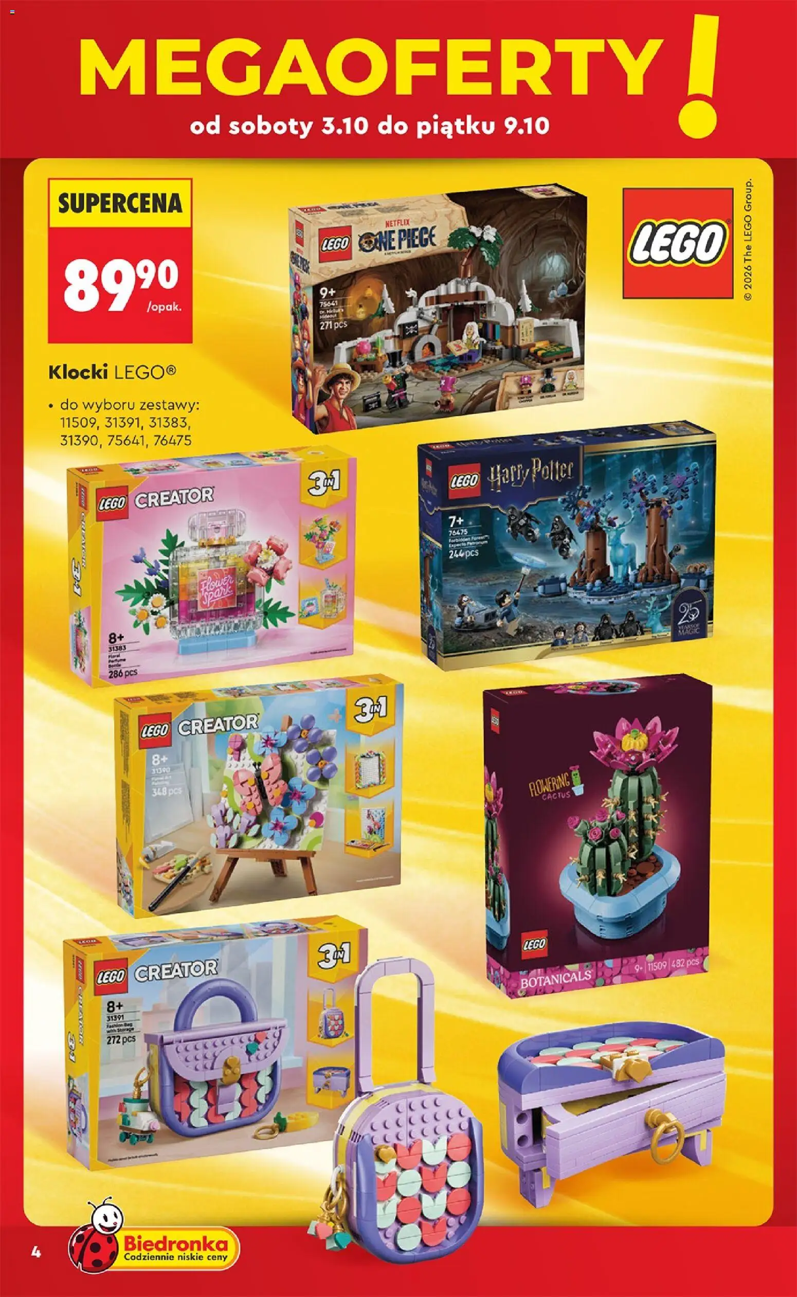 Pogląd gazetki "Biedronka gazetka - Hity i inspiracje" ze sklepu Biedronka ważnej od 03.10.2026 - Lego, LEGO Harry Potter