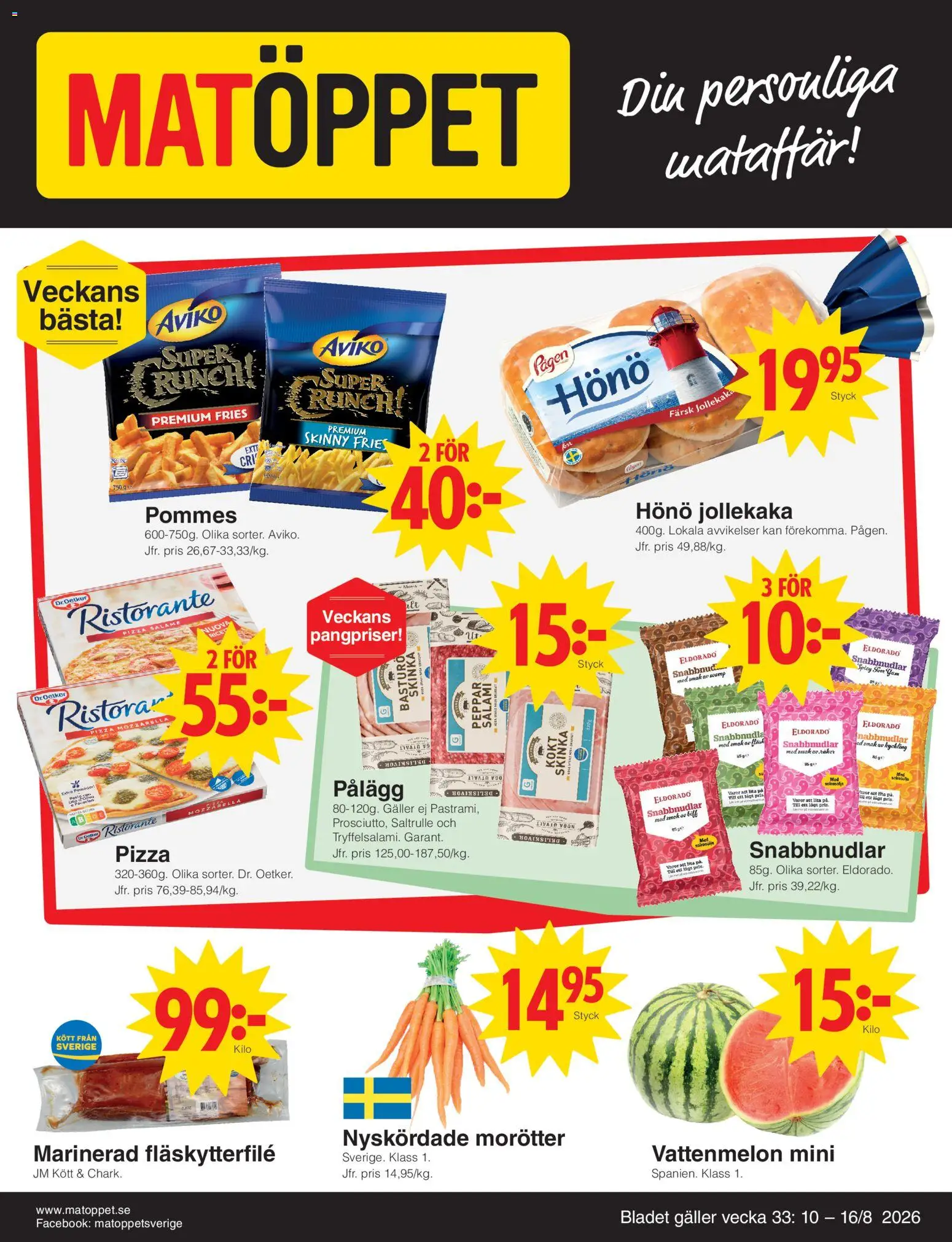 Förhandsgranska reklamblad Matöppet erbjudanden från butik Matöppet gäller från 10/08/2026