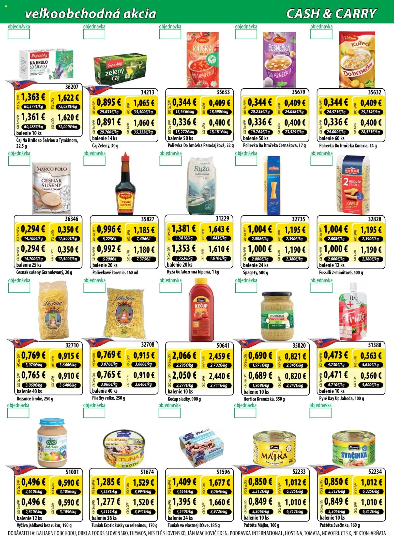 Náhľad Milk Agro letáku platného od 21.10.2026 - Čaj, Fusilli, Ryža, Cesnak, Horčica, Kečup, Rezance, Paštéta