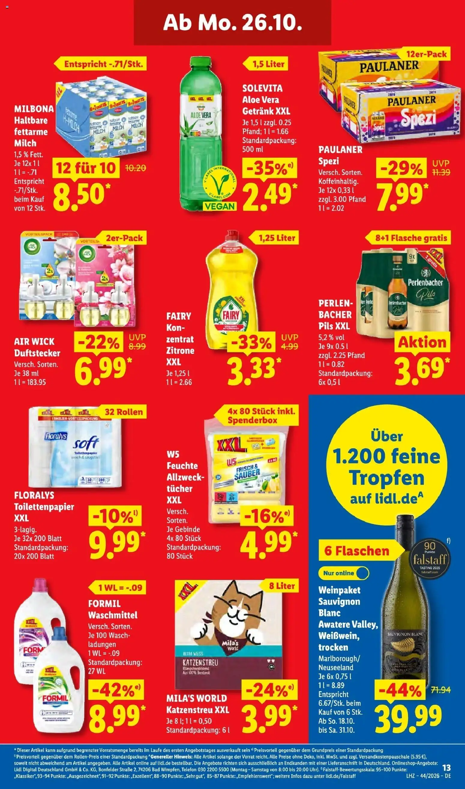Vorschau von dem Prospekt des Geschäftes Lidl, gültig ab dem 26.10.2026