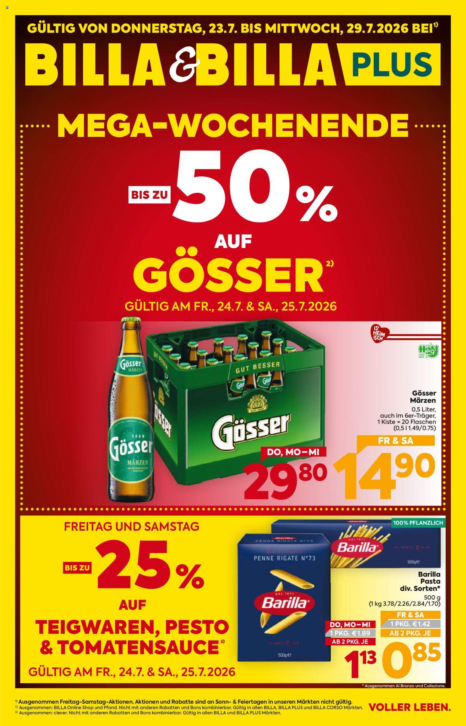 Neues Billa prospekt zum blättern 23.07.