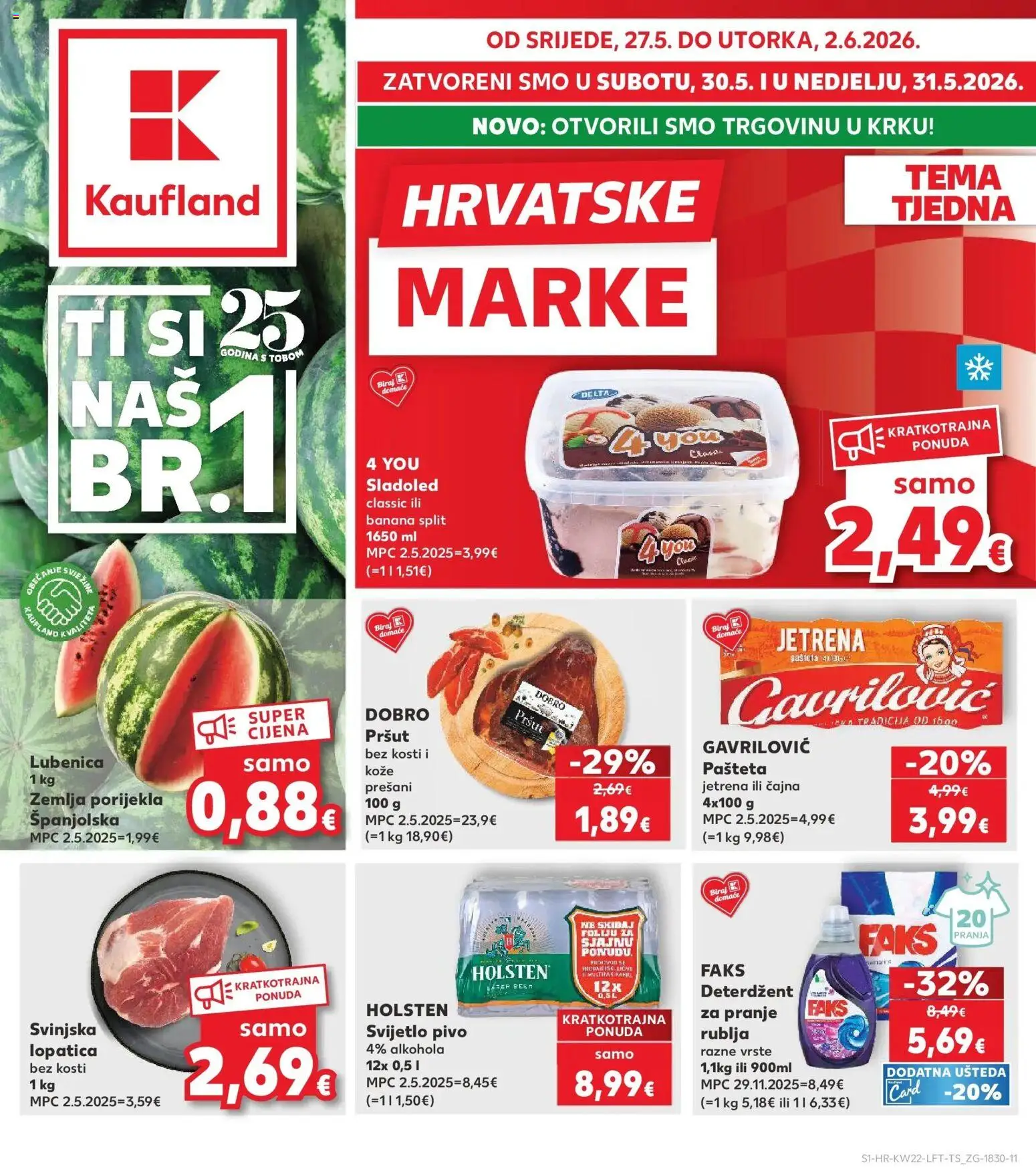 Pregled letka Kaufland Aktualni Katalog trgovine Kaufland vrijedi od 26.05.2026