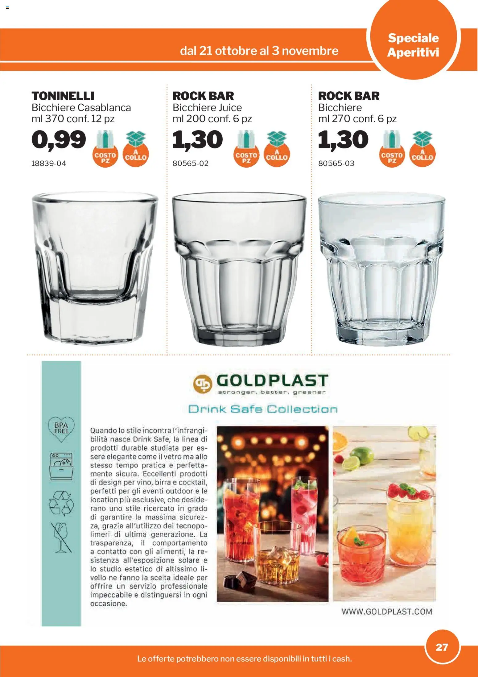 Anteprima dell'opuscolo Sogegross volantino Aperitivi dal negozio Sogegross valido da 21/10/2026 - Birra, Collo, Bicchiere