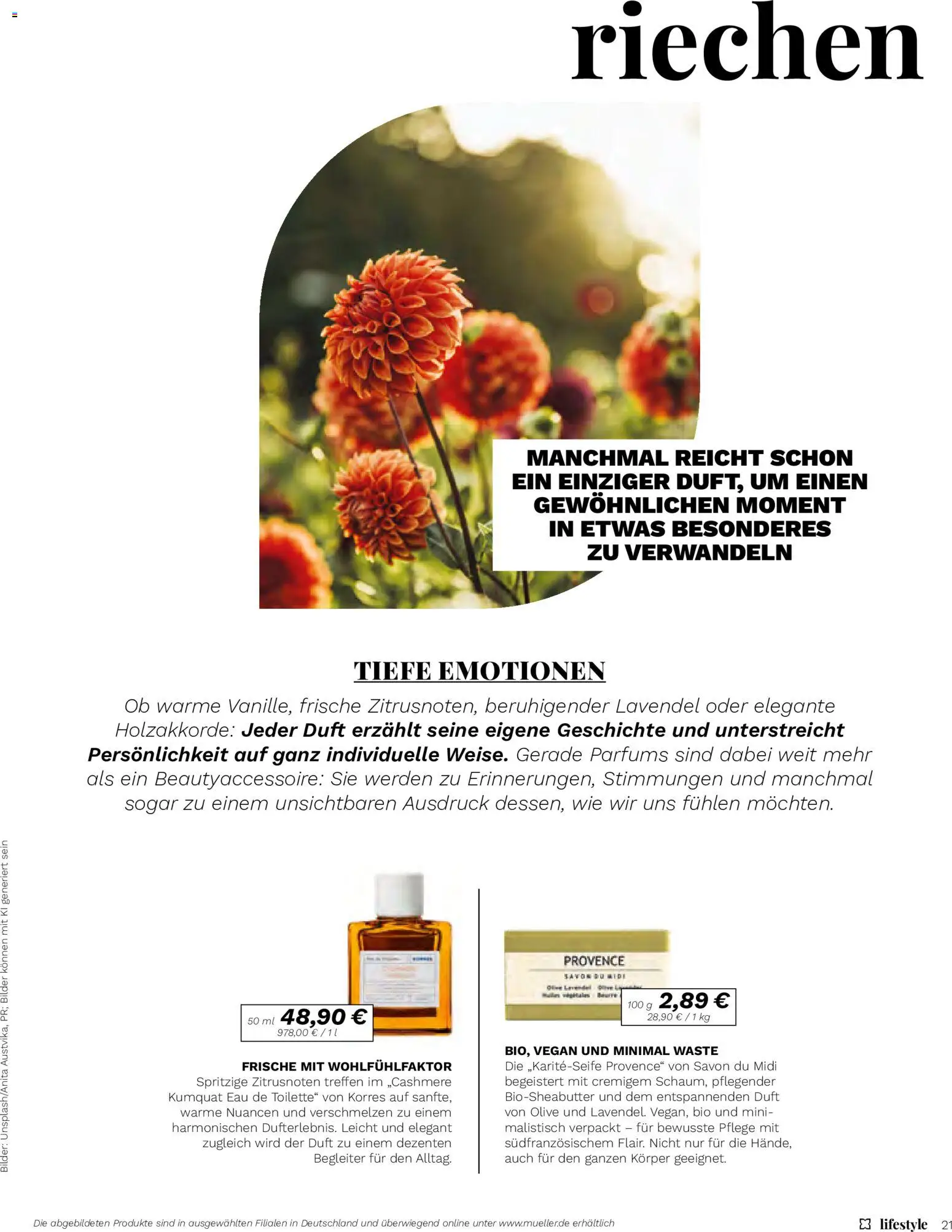 Vorschau von dem Prospekt des Geschäftes Müller, gültig ab dem 01.09.2026 - Bilder, Toilette, Lavendel, Eau de Toilette, Duft
