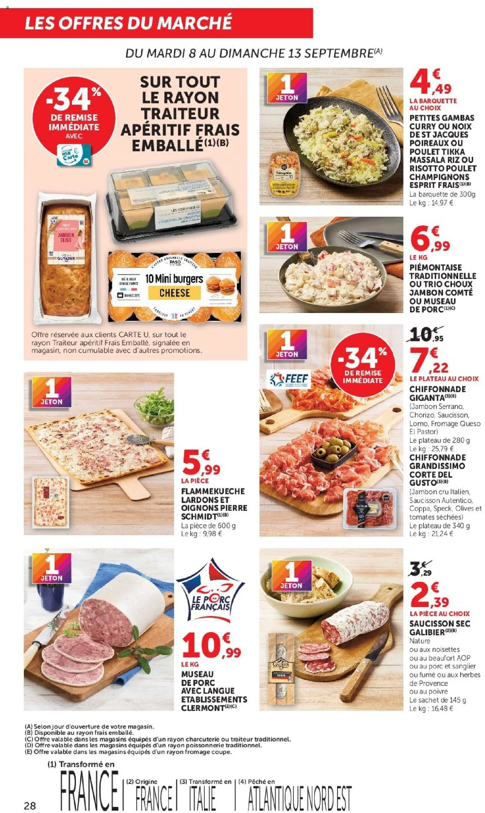 Prévisualisation de Super U catalogue du magasin Super U formulaire valide 08/09/2026 - Poissonnerie, Pêche, Oignons, Olives, Apéritif, Plateau, Lardons, Noisettes