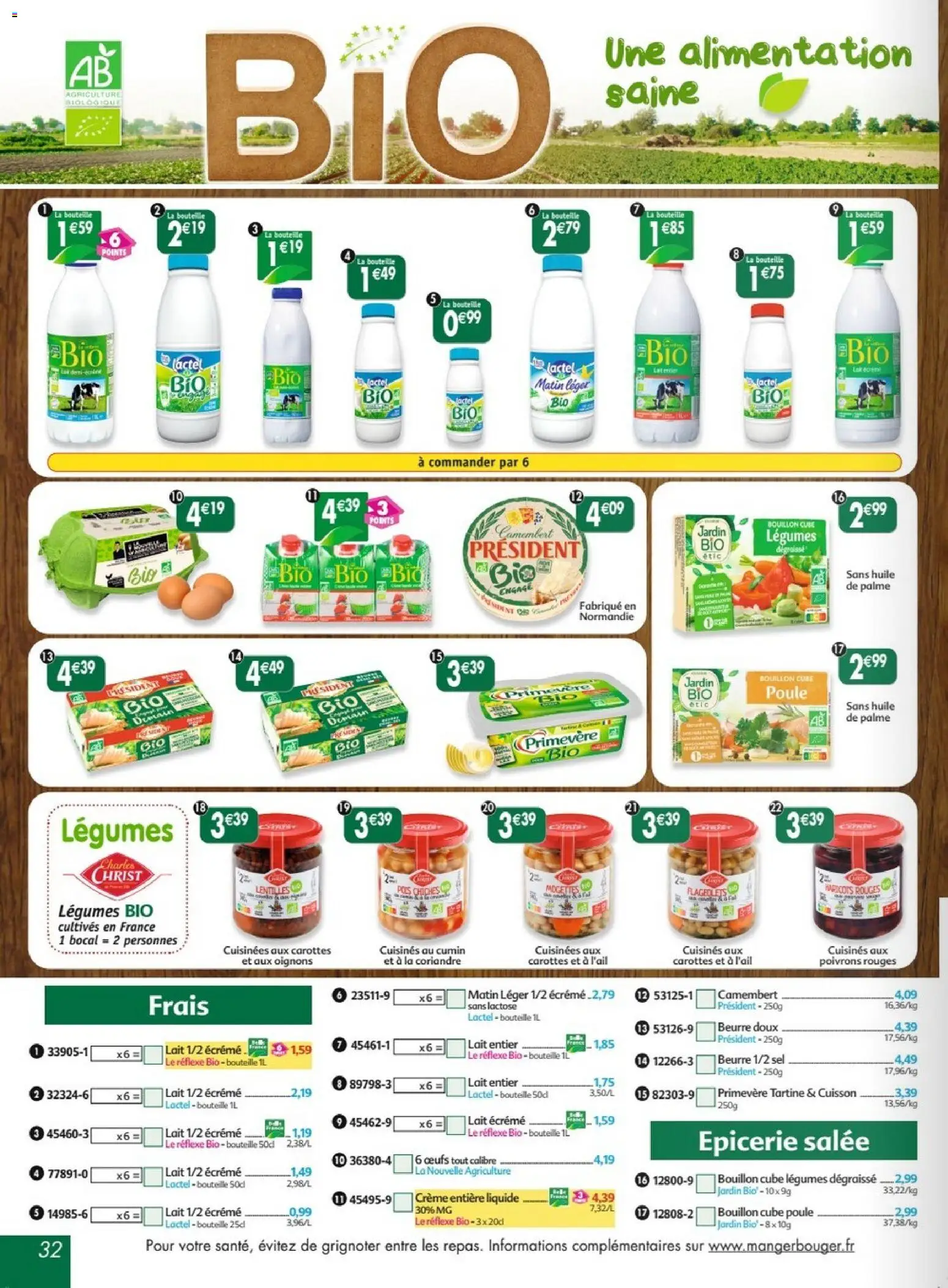 Prévisualisation de Maximo catalogue epicerie du magasin Maximo formulaire valide 26/10/2026 - Lentilles, Oignons, Crème, Pois, Haricots rouges, Bouteille, Beurre doux, Légumes bio