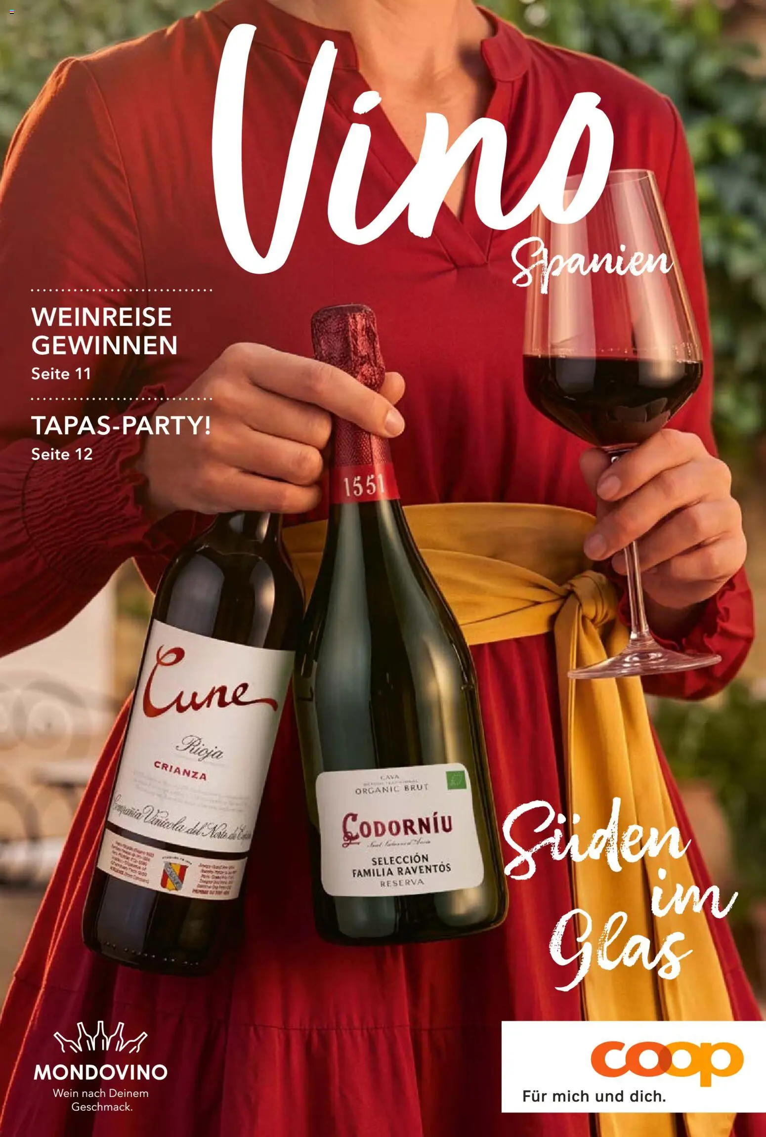 Vorschau des Merkblatts Coop aktionen Vino Spanien vom Shop Coop gültig von 15.10.2026 bis 28.10.2026 - Wein, Glas, Rotwein