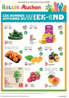Prévisualisation de Auchan les bons plans du week-end dans votre hyper du magasin Auchan formulaire valide 13/08/2026