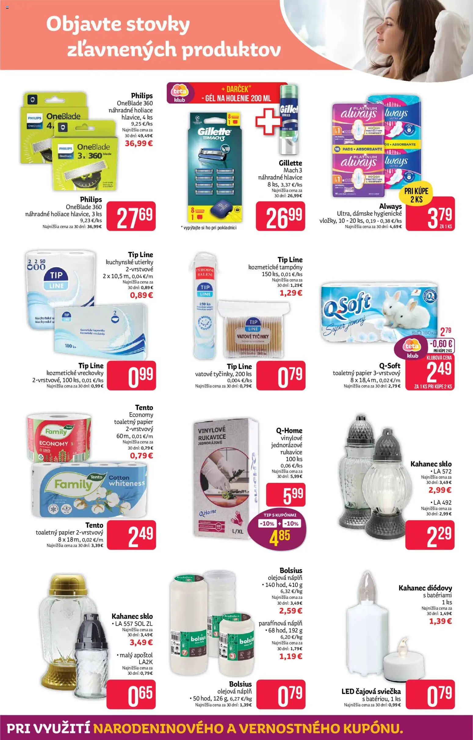 Náhľad Teta drogerie letáku platného od 12.10.2026 - Toaletný papier, Soľ, Rukavice, Led, Kuchynské utierky, Vreckovky, Utierky, Toaletný papier 3vrstvový