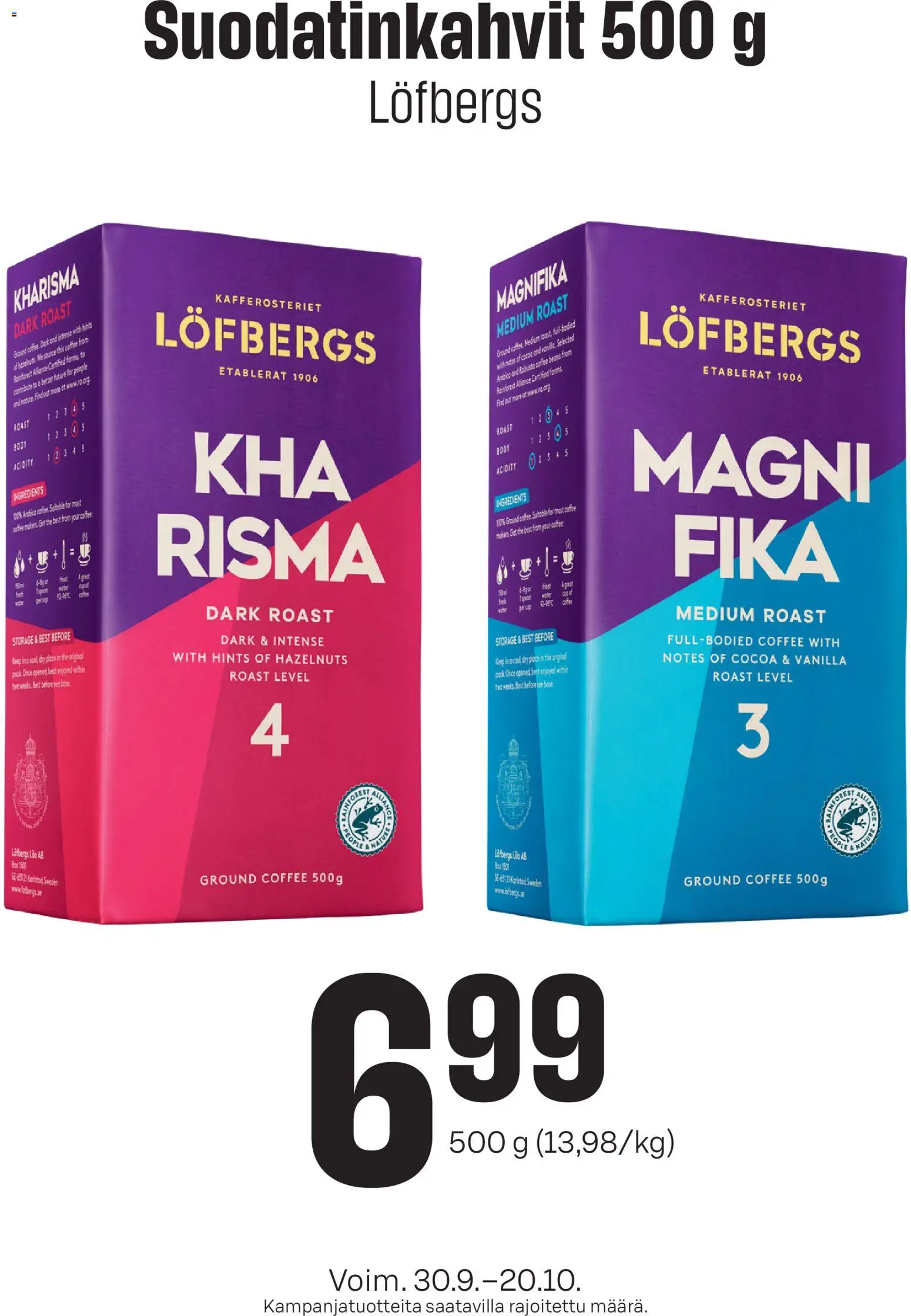 Kaupan Prisma Prisma Löfbergs kahvi esikatselu, voimassa 30/09/2026