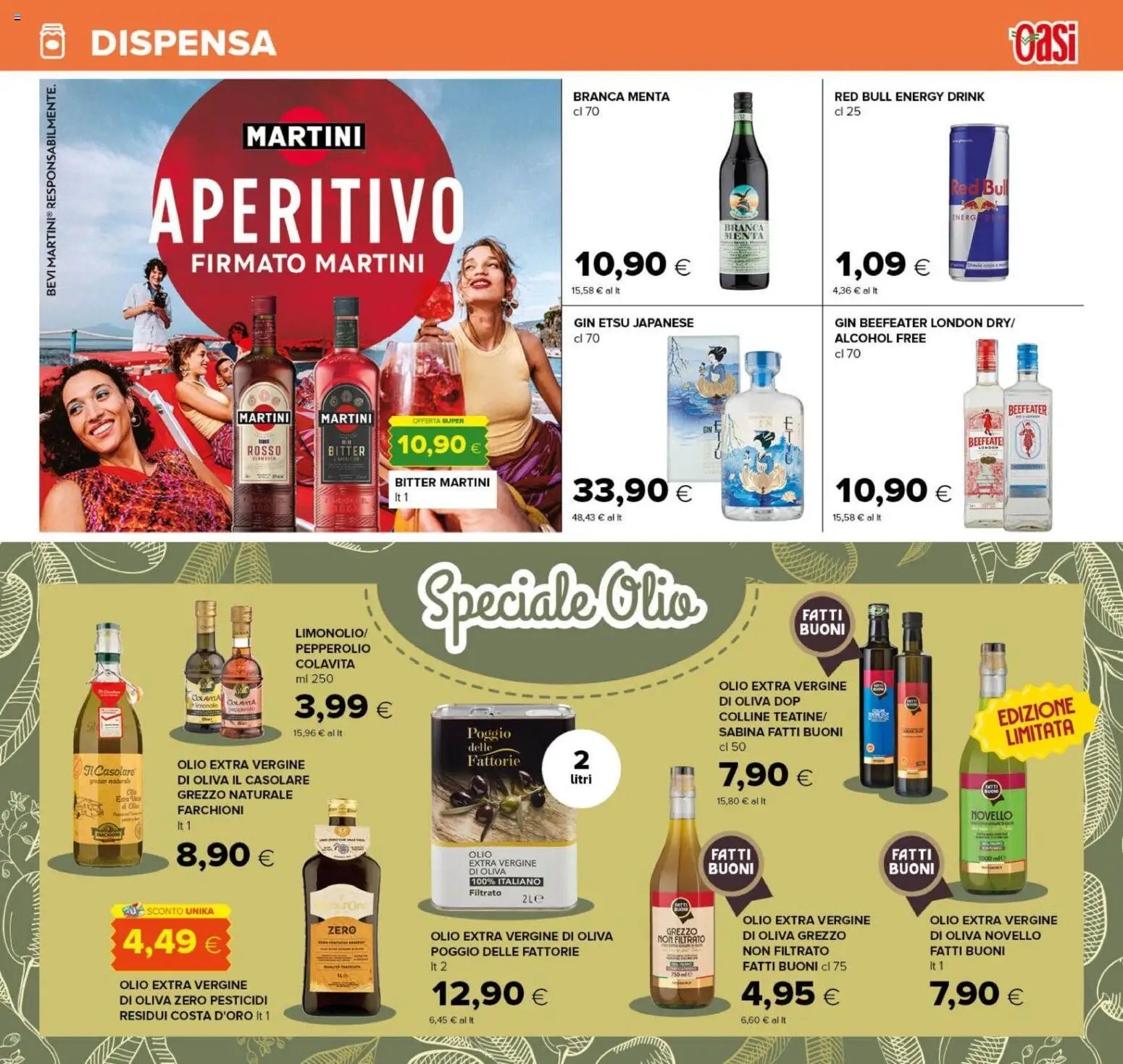 Anteprima dell'opuscolo Oasi volantino Zagarolo dal negozio Oasi valido da 22/10/2026 - Aperitivo, Red Bull, Gin, Olio, Martini, Menta, Gin Beefeater, Olio extra vergine