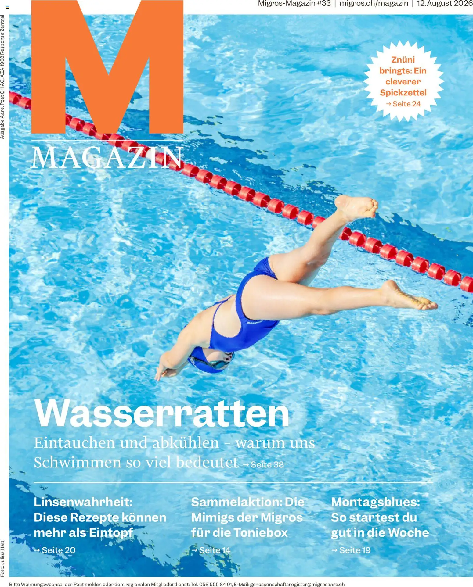 Vorschau des Merkblatts Migros aktionen Magazin vom Shop Migros gültig von 12.08.2026 bis 17.08.2026 - Magazin